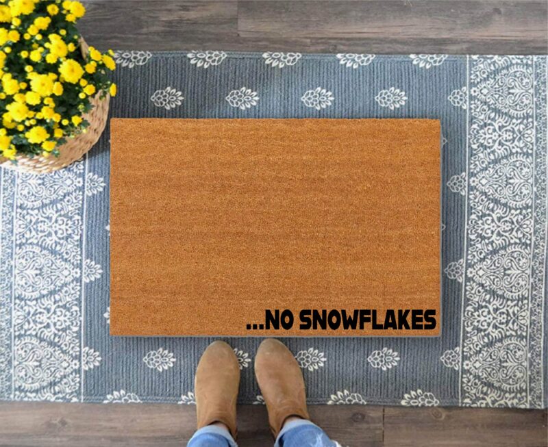 No Snowflakes Door Mat Des 1