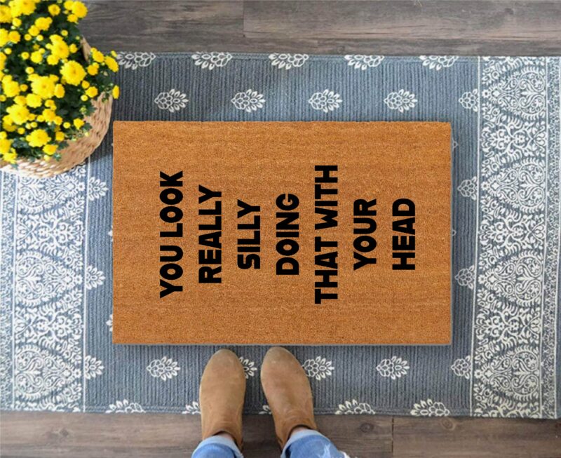 Silly Head Door Mat