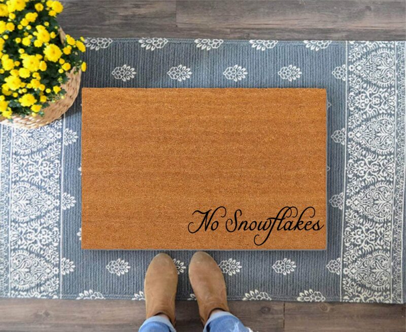 No Snowflakes Door Mat Des 2